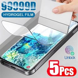 5 Stück Hydrogelfolie für Samsung Galaxy S21 S22 S20 S23 S24 Ultra S10 S9 S8 Plus FE Displayschutzfolie für Samsung Note 20 10 9 Plus