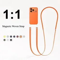 Hochwertiges offizielles magnetisches gewebtes Armband für Original iPhone 17 Pro Max 17 Air Phone Crossbody Lanyard Anti-Verlust-Apple-Armband