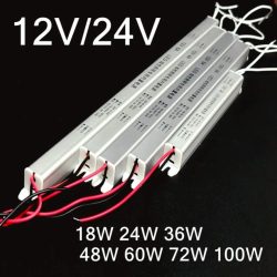 100 W AC 220 V ZU DC 12 V 24 V Streifen Netzteil Outdoor IP20 Wasserdicht Staubdicht Aluminium Shell licht Streifen Treiber Transformator