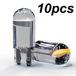10X Neue W5W LED T10 Auto Lichter COB Glas Innen Teile Lampen Weiß eis blau Gelb Auto Kennzeichen Lampe Dome lesen Licht 12V