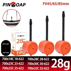 PINMOAP 1/2PCS Fahrrad Tpu Innenrohr 28g Ultra Licht Französisch Düse Rennrad Innenrohr 700x18/23/25/28/30/32C FV45/65/85mm