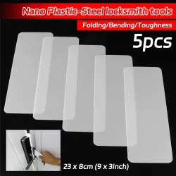 5Pcs Karte Hebeln Öffnung Schaber 230x80mm Kunststoff-Stahl Nano Einsatz Blatt Schlosser Werkzeug Tür joggling Bypass Werkzeug Schloss DIY Opener