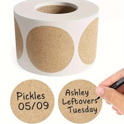 500 Stück/1 Rolle, kraftvolles, rundes, selbstklebendes Etikettenpapier, Klassifizierung, Namensaufkleber, personalisierte Etiketten
