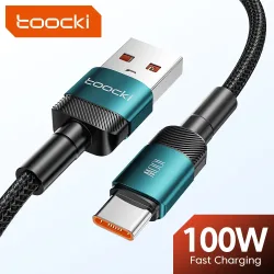 Toocki 100W 6A USB C Schnellladedaten USB-Kabel Typ C für Huawei Honor Oneplus Realme Xiaomi Samsung USB A auf C Telefonkabel