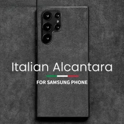 Italienische Alcantara-Hülle für Samsung S24 Ultra Plus S23 S22 S21 Fold 6, Flip 6, Flod 5, Luxus-Business-Supersportwagen, gleiche Ledertasche