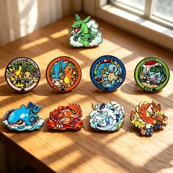 9-teiliges Set bunter Anime-Monster-Emaille-Anstecknadeln, niedliche Cartoon-Metallbroschen für Rucksäcke, Kleidung, Fangeschenke für Fans