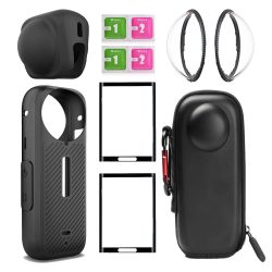 Für Insta360 X5 X4 Objektivschutz + Aufbewahrungstasche + Displayschutzfolie für Insta 360 X4 X5 Objektivschutz Anti-Kratz-Zubehör