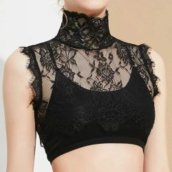 1 Stück Damen-Hemdkragen, abnehmbarer Spitzen-Falschkragen, Manschetten-Choker, koreanischer Stil, ausgehöhlter Fake-Kragen