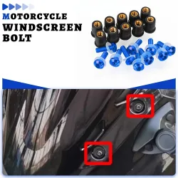 M5 10PCS Verkleidung Schrauben Kit Für BMW S1000RR S 1000 RR S1000 RR 2024 2010-2025 Windschutzscheibe Schraube gummi Muttern Windschutzscheibe Zubehör