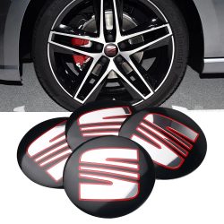 4 Stück 56MM Auto-Radnabenkappen Logo-Aufkleber Abdeckung für SEAT Leon 5F Ibiza 5 6 MII Altea Cupra FR Toledo 3 Cordoba Ateca