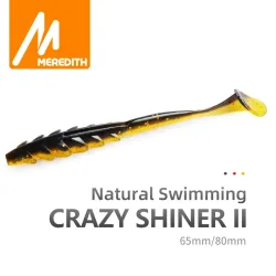 MEREDITH Weichköder 65mm 80mm Angelköder Shad Silikonköder T-Schwanz Wobbler Swimbait Künstlicher Weichköder