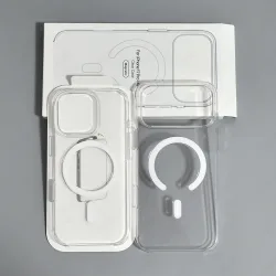 Original Transparente Magnetische Handyhülle für iPhone 18 17 Pro Max 16 15 14 Plus 13 12 Mini für MagSafe Kabelloses Laden Schutzhülle