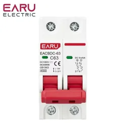 2P DC 1000V MCB PV Solar Mini-Leistungsschalter Überlastschutzschalter 6A 10A 16A 20A 25A 32A 40A 50A 63A Photovoltaik-System