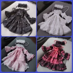 30cm 1/4 1/6 Bjd Babykleidung 1/4 Puppe Gericht Lolita Rock SD Retro Kleid Prinzessin Kleid