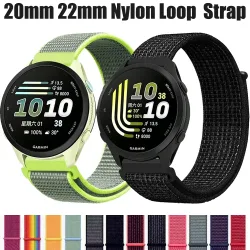 20mm 22mm Nylon-Armband für Garmin Forerunner 170 70 970 965 165/Venu 3/4 45mm/Active 6/5 Armband für Amazfit Balance 3 2 1