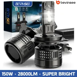 BEVINSEE H4 H7 LED Scheinwerfer Lampen CANBUS 150 W 28000LM Super Helle H11 9005 HB3 9006 HB4 9012 HIR2 LED Lichter für Auto 6000 K 12 V