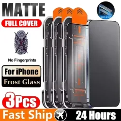 3 Stück Oleophobe Beschichtung Staubfreie Installation Displayschutzfolie für IPhone 13 14 11 12 15 16 Pro Max 15 Plus XR 17 Mattes Glas