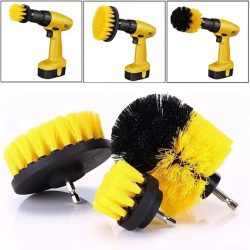 3-teiliges Set Bohrbürsten-Set, Power Scrubber, Waschreinigungsbürsten, Werkzeugset für Fugenmörtel, Bodenwanne, Dusche, Fliesen, Badezimmer, Küche