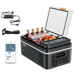 Succebuy 15-55L Tragbarer Kühler Elektrischer Kompressor 12V/24V DC 110-240V AC Gefrierschrank Kühlschrank für Zuhause