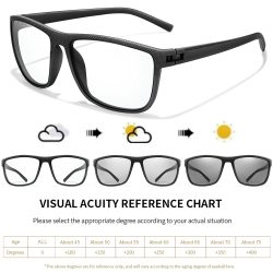 Ultraleichte rechteckige photochrome Lesebrille Presbyopie-Brille für ältere Menschen mittleren Alters im täglichen Gebrauch beim Surfen
