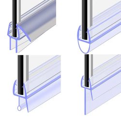 abdeckung für Bad, Dusche, Türdichtungsstreifen, Wasserleitblech, 4 bis 12 mm, Dichtungsspalt, Fenster, Tür, Dichtungsstreifen, Glastür, Dichtungsstreifen-Hardware