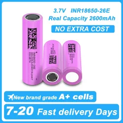 Neue 2026 18650 2600mAh Batterie 3,7V 10A Entladung Lithium-Ionen Wiederaufladbare Batterie für Powerbank Lampe Taschenlampe 18650 Batterien