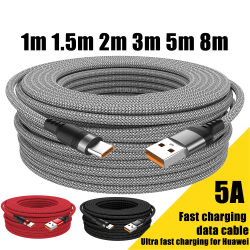 USB-TYP-C-Kabel, 5 A, superschnelles Ladekabel für iPhone 15, 16, 17, vollständige Palette, Huawei, Samsung, Oppo Oneplus, universelle USB-C-Verlängerung