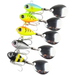 Angelköder Submarine 8g 11g 15g Tail Spinner Shad Metall-Vib Casting Shore Jig Bait Kupferblatt Löffelköder Süßwasser Bass