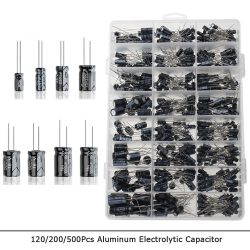 120/200/500 Stück 16 V 25 V 50 V 0,1 uF ? 1000 uF Aluminium-Elektrolytkondensator, sortierte Kit-Box 1 uF, 4,7 uF, 10 uF, 47 uF, 220 uF, 330 uF, 470 uF