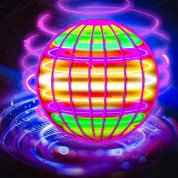 Fliegender Ball Bumerang Flyorb Magie mit LED-Leuchten Drone Hover Ball Fly Nova Orb Flying Spinner Fidget Toys Kinder Familie Gif