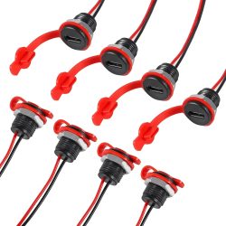 8/16 stücke Typ-C Weibliche 2Pin Typ-C Buchse Stecker Wasserdichte Jack Weibliche Lade Port 3A USB-C Ladegerät Steckdose