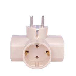 Bolantedz Europäischer Typ-Konvertierungsstecker, 1 auf 3-Wege, EU-Standard-Netzteil, Steckdose, 16 A, Reisestecker, AC 250 V