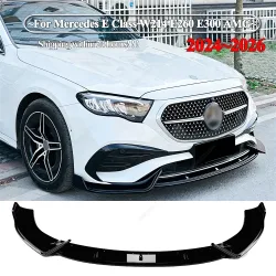 3-teiliger Frontstoßstangen-Lippenspoiler Unterer Splitter Diffusor für Mercedes Benz E-Klasse W214 E260 E300 AMG 2024-2026+ Karosserie-Tuning