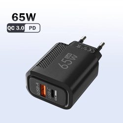 Insgesamt 65 W USB GaN Ladegerät Schnellladung Handy-Adapter für iPhone Samsung Xiaomi Huawei QC3.0 USB Typ C Wand-Schnellladegerät