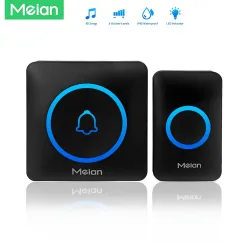 Meian Smart Home Türklingel, kabellose Sicherheits-Türklingel, IP65, wasserdichte Außentürklingel, 60 Lieder, 5 Lautstärken, verstellbares Glockenspiel-Set
