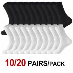 10/20 Paar neutrale, einfarbige Rundhalssocken für Frühling und Sommer, schweißabsorbierend, atmungsaktiv, bequem, Ganzjahres-Sportsocken