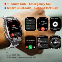 [Versand aus Polen] Smartwatch Cubot GT3, 5ATM wasserdicht, 1,96-Zoll AMOLED-Display, Blut-Sauerstoff-Monitor, Fitness-Tracker, Herzfrequenzmessung, GPS, 480 mAh Akku