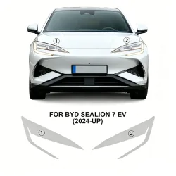 Für BYD Sealion 7 EV 2024-2026 Scheinwerfer B-Säule Rückspiegel TPU Transparente Schutzfolie PPF Aufkleber Anti-Kratz-Folie
