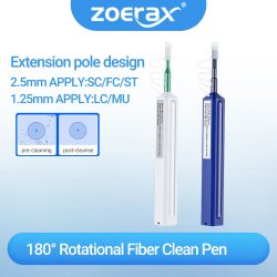 ZoeRax Glasfaser-Reinigungsstift 800 Reinigt SC FC ST LC MU Steckverbinder-Reiniger für Netzwerk-Glasfaser-Wartung