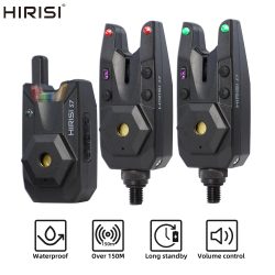 Hirisi Karpfenangel-Alarmset Wasserdichter Bissanzeiger Karpfenangel-Zubehör 1+2 Set S7 Angelzubehör
