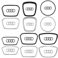 Auto Styling Lenkrad Mitte Logo Abdeckung Trim Für Audi A6L A5 Q7 Q3 A3 A4L Q5 A8L A7 Q5L q8 SQ5 A8 A7L Q6 E-TRON Zubehör