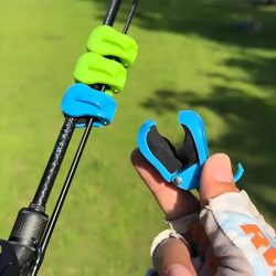 2 Stück schnell befestigter Angelruten-Clip ? werkzeugloser 1-Handhalter für 2-teilige Süßwasserruten, sicherer Griff-Organizer