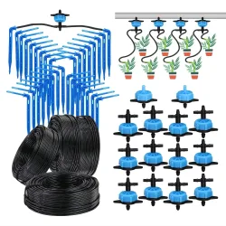 20m Garten automatisches Bewässerungs system Tropf bewässerung 4-Wege 3/5mm 2-Wege-Tropfpfeil-Sender Topfpflanze Gewächshaus