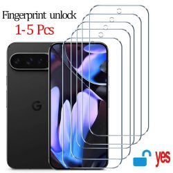 Finger abdruck entsperren Glas für Pixel 9 Pro 10 8a 9a 10a 7 6a 7a 8 Pro Displays chutz folie Pixel 9 Pro XL gehärtetes Glas für Google Pixel 9