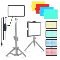 8-Zoll-Fotostudio-LED 3000?6000 K Beleuchtung Video Fülllampe Licht Panel Fotografie für Live-Streaming Youbube RGB