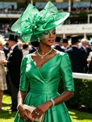 Grüner Brautschleier mit großem Fascinator und Netz-Top-Hat für Damen ? Hochzeit, Kirche, Royal Ascot, Millinery-Kappe, Kentucky-Kopfschmuck