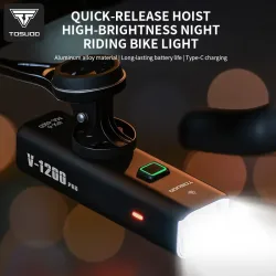 TOSUOD 1500LM Fahrradlichter, Fahrrad-Frontlicht aus Aluminiumlegierung, wasserdichtes Fahrrad-Scheinwerfer, Fahrradlampe, Fahrradzubehör