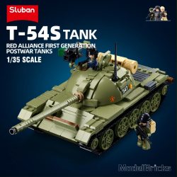 604-teiliger 1/35 Maßstab T-54 Mittelschwerer Panzer Bausteine Militärisches Gepanzertes Fahrzeugmodell Bausteine Desktop-Ornament Lehrreiches DIY-Geschenk