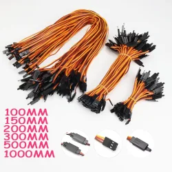 10 Teile/los 100/150/200/300/500/1000mm Verlängerung Blei Draht Kabel Anti-lose 60 core Servo Für RC Futaba JR Männlich zu Weiblich