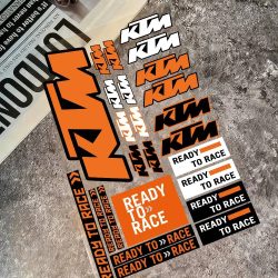 Ready To Race Aufkleber Moto Sticker Decals Helm Logo Set Auto Karosserie Stoßstange Fenster Vinyl Aufkleber Auto Tuning Zubehör für KTM